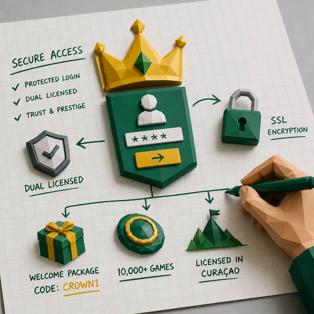 Golden Crown Casino Login visual guide for Golden Crown Casino